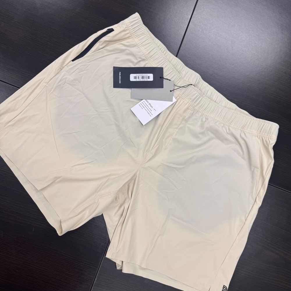 Public Rec Zero Short 7 Mens 38 Sand New Performance Vented Athletic Gym‎ Shorts